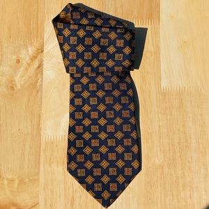 Tommy Hilfiger geometric dark blue tie